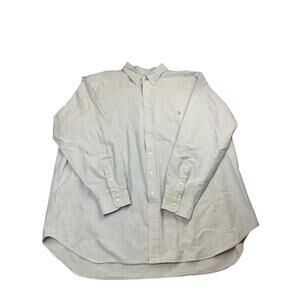 Polo Ralph Lauren 3XLT Blue Oxford Button Down Shirt Mens Flesh Pony Logo Cotton
